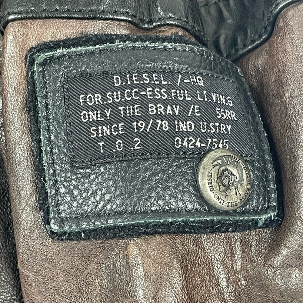 Diesel Vintage Multi-zip Sheep Leather Riders Jacket - Picture 10 of 12